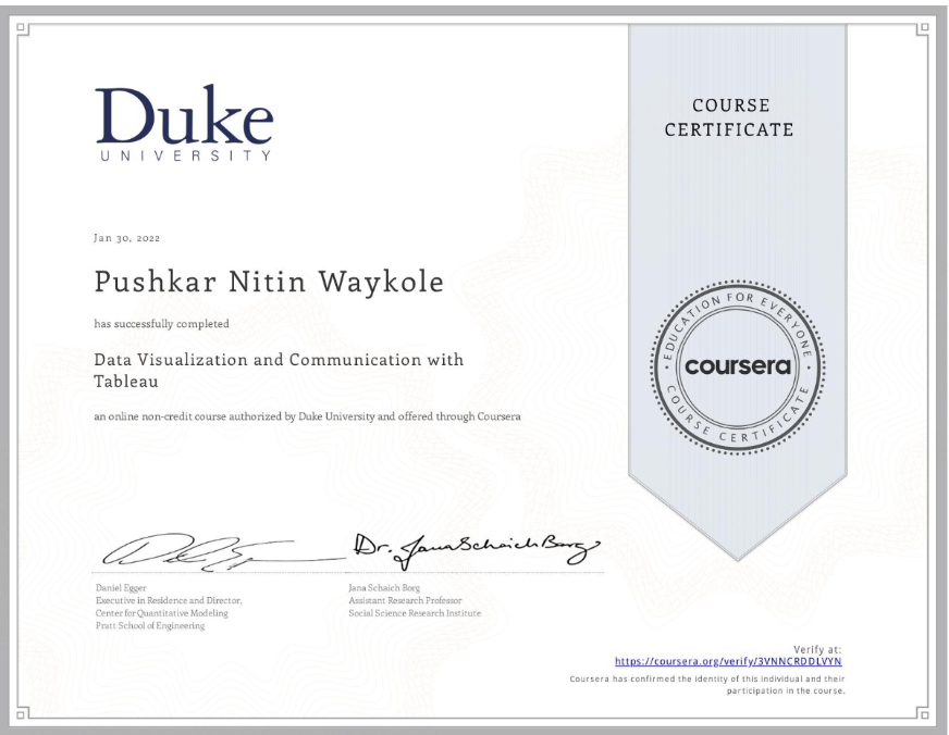 Data Visualization and Communication with Tableau